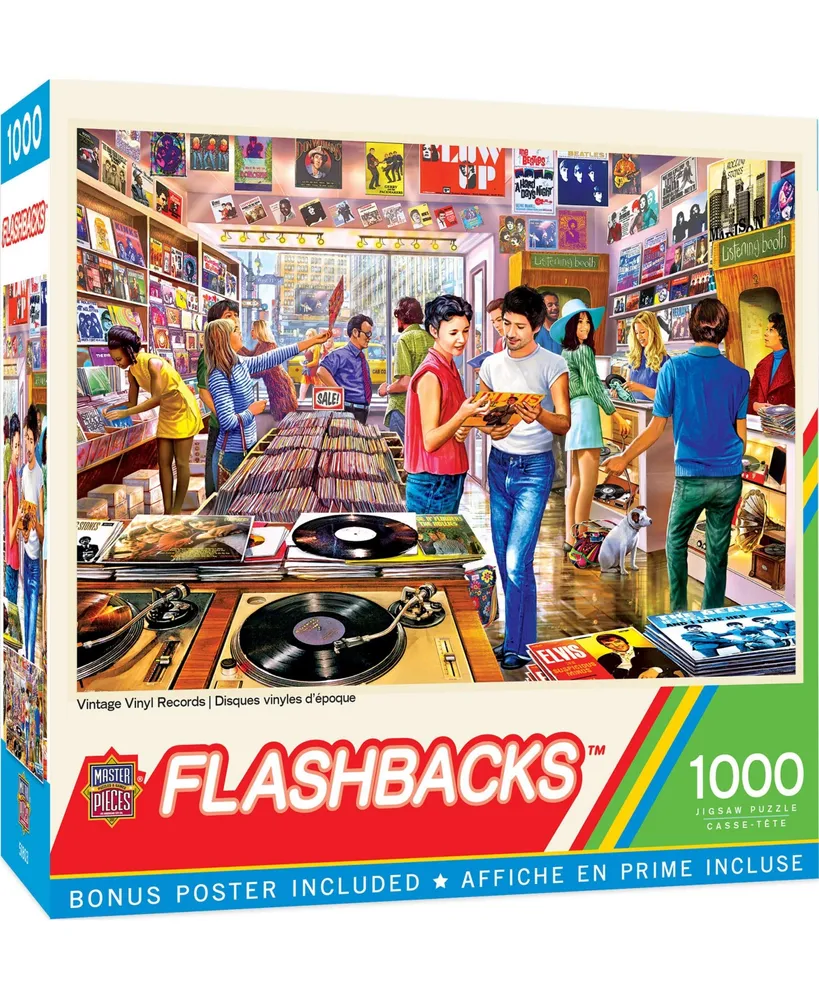 Masterpieces Flashbacks Vintage Vinyl Records 1000 Piece Jigsaw Puzzle