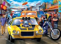 Masterpieces Cruising' Route 66 - Main Street Muscle 1000 Piece Puzzle