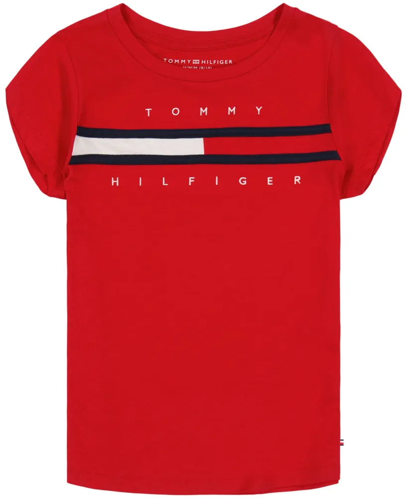 Tommy Hilfiger Little Girls Embroidered Logo Boxy T-shirt