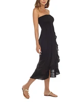 Raviya Strapless High-Low Dress Cover-Up