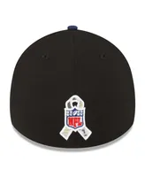 Men's New Era Black, Navy Tennessee Titans 2022 Salute To Service 39THIRTY Flex Hat