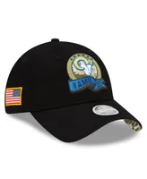 Women's New Era Black Los Angeles Rams 2022 Salute To Service 9TWENTY Adjustable Hat