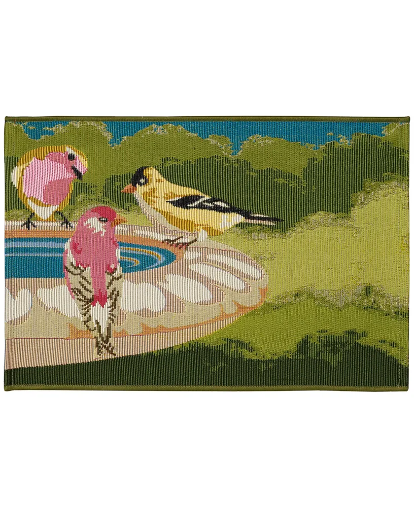 Liora Manne' Esencia Bathing Birdies 2' x 2'10" Area Rug