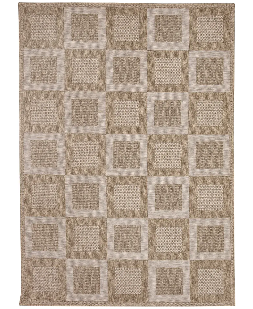 Liora Manne' Orly Squares 7'10" x 9'10" Outdoor Area Rug