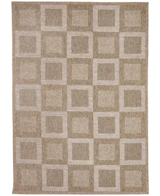 Liora Manne' Orly Squares 7'10" x 9'10" Outdoor Area Rug