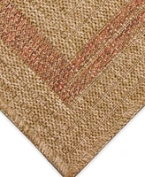 Liora Manne' Sahara Multi Border 6'6" x 9'3" Outdoor Area Rug