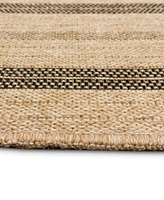 Liora Manne' Sahara Multi Border 6'6" x 9'3" Outdoor Area Rug