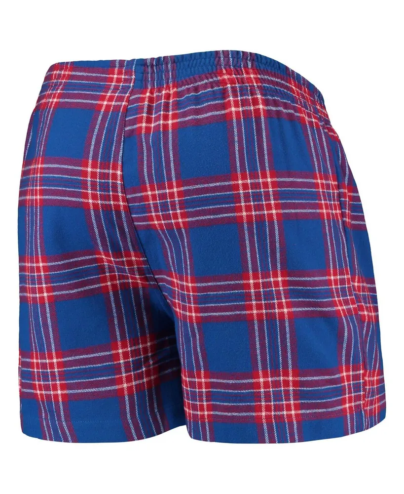Men's Concepts Sport Royal and Red Chicago Cubs Takeaway Flannel Boxers