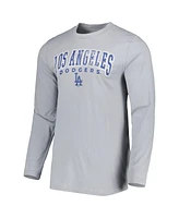 Men's Concepts Sport Royal, Gray Los Angeles Dodgers Breakthrough Long Sleeve Top and Pants Sleep Set