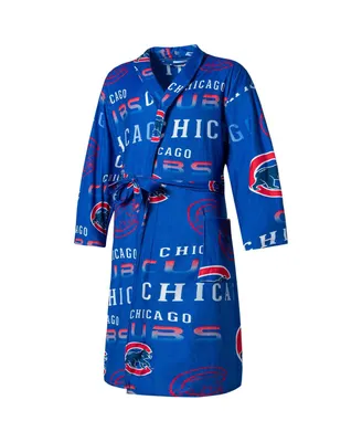 Men's Concepts Sport Royal Chicago Cubs Windfall Microfleece Allover Robe