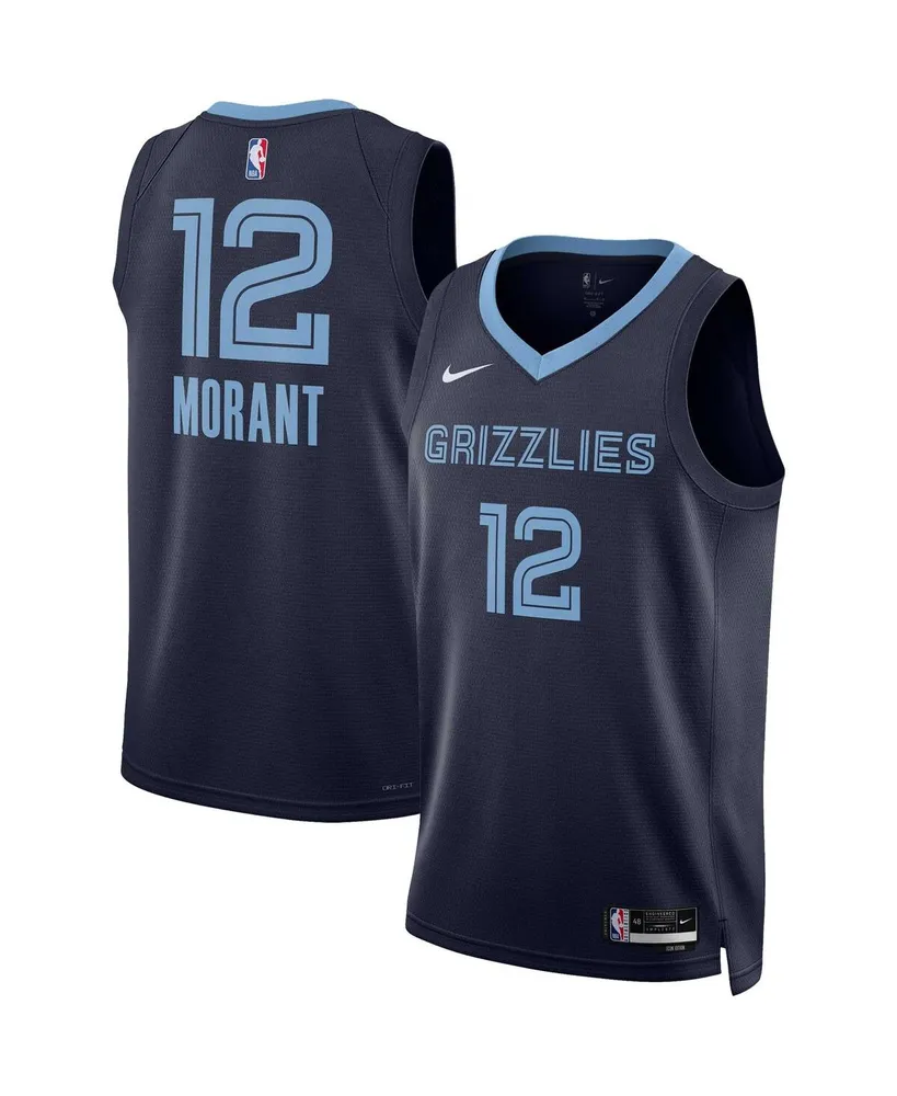 Men's and Women's Nike Ja Morant Navy Memphis Grizzlies Swingman Jersey - Icon Edition
