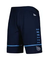 Men's New Era Navy Tennessee Titans Combine Authentic Rusher Training Shorts