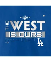 Men's Fanatics Royal Los Angeles Dodgers 2022 Nl West Division Champions Locker Room T-shirt