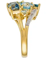 Multi-stone (4-5/8 ct. t.w.) Cluster Statement Ring in 14k Gold-Plated Sterling Silver