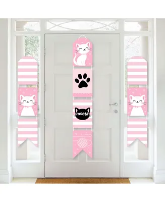 Purr-fect Kitty Cat - Hanging Vertical Paper Door Banners - Indoor Door Decor