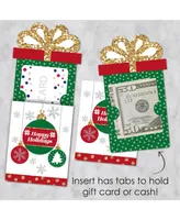 Big Dot of Happiness Ornaments Christmas Party Money Gift Card Sleeves Nifty Gifty Card Holders 8 Ct