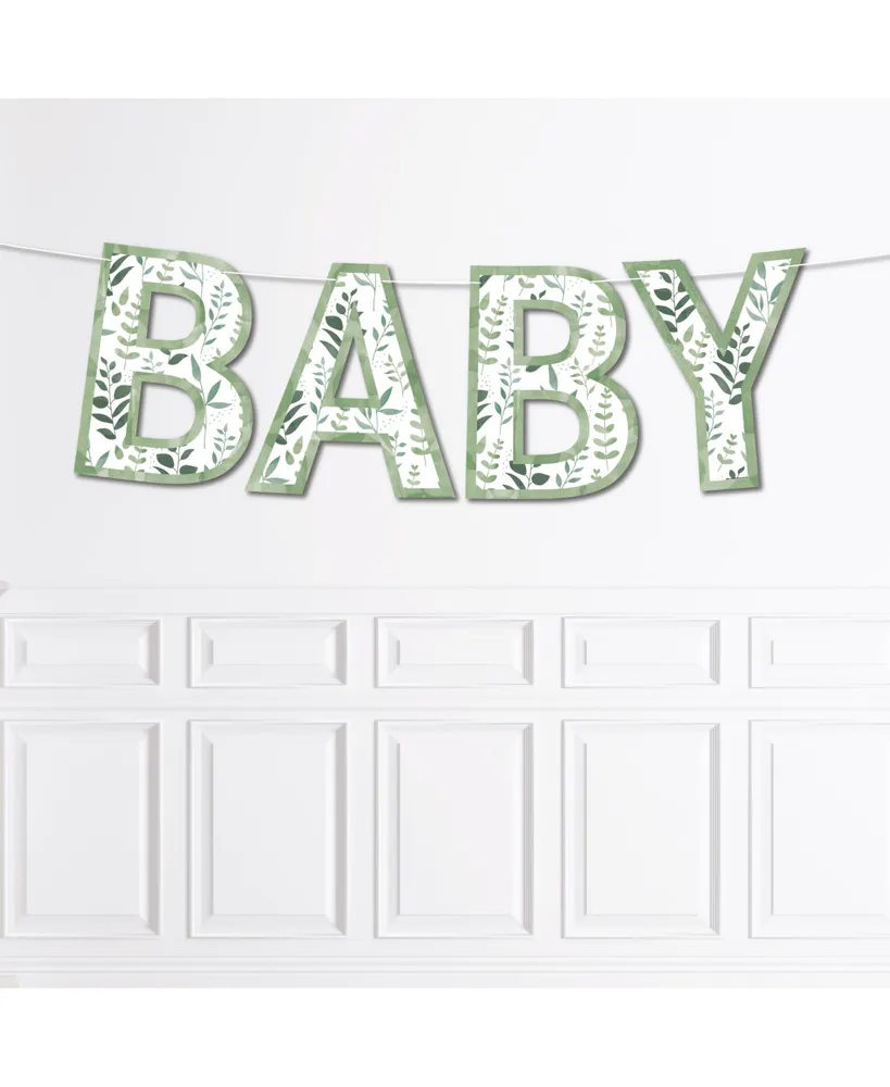 Boho Botanical Baby - Greenery Baby Shower Party - Outdoor Letter Banner