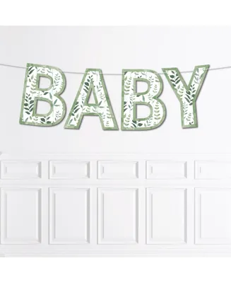 Boho Botanical Baby - Greenery Baby Shower Party - Outdoor Letter Banner