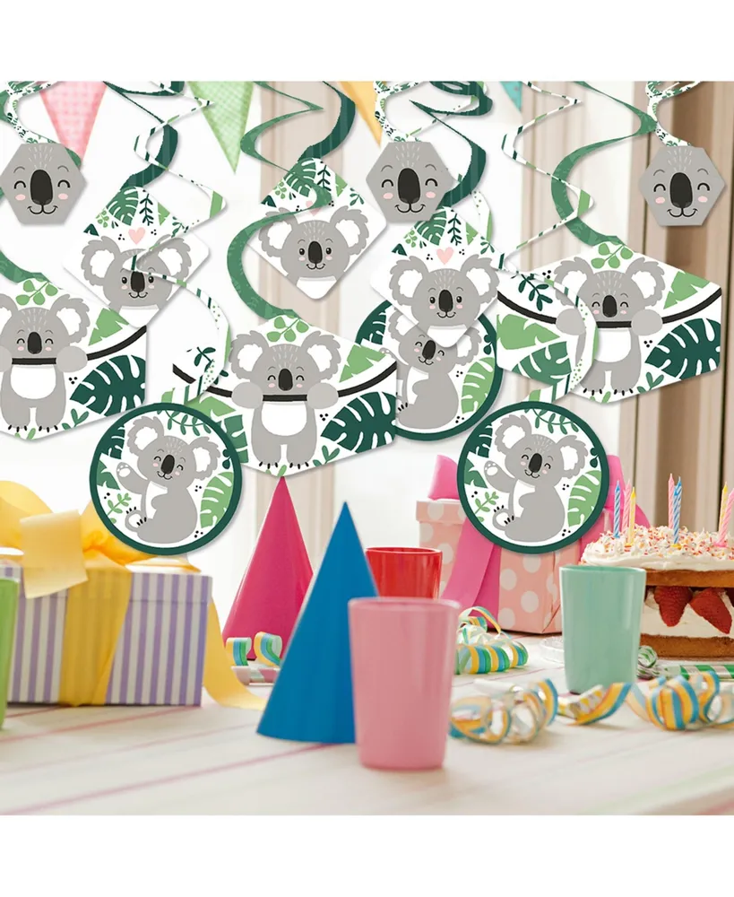 Koala Cutie Birthday Party & Baby Shower Party Decoration Swirls 40 Ct