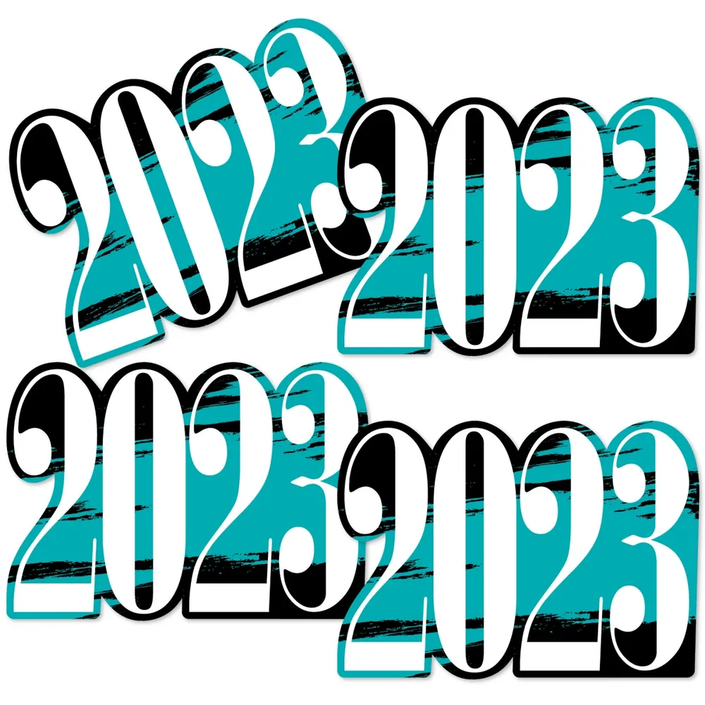Big Dot of Happiness 2024 Blue Graduation Decorations - DIY Party  Essentials - Set of 20