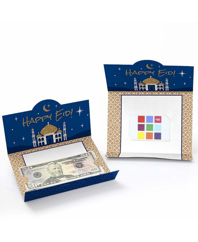 Big Dot of Happiness Ramadan - Eid Mubarak Money and Gift Card Holders - Set of 8