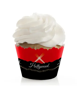 Red Carpet Hollywood - Movie Night Party Decor - Party Cupcake Wrappers - 12 Ct