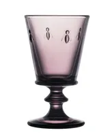 La Rochere Napoleon Bee Aubergine 6-Piece Wine Glass Set, 9 oz