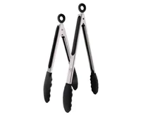 Zulay Kitchen Premium Set of Stainless Steel Tongs 2-Pc.