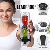 Leakproof Fruit Infuser Water Bottle with Anti-Slip Grip Large, 34 oz