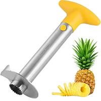 Zulay Kitchen Pineapple Corer and Slicer Tool - Pineapple Cutter With Sharp Built-in Blade & Detachable Handle