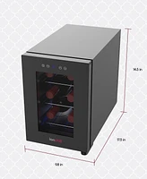 Tzumi IonChill 6-Bottle Wine Cooler 13-Liter Mini Fridge