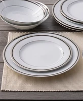 Noritake Austin Platinum Set of 4 Dinner Plates