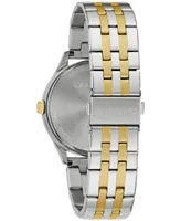 Caravelle designed by Bulova Men's Two-Tone Stainless Steel Bracelet Watch 41mm Gift Set - Two