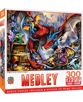 Masterpieces Medley - Dragon's Horde 300 Piece Ez Grip Jigsaw Puzzle