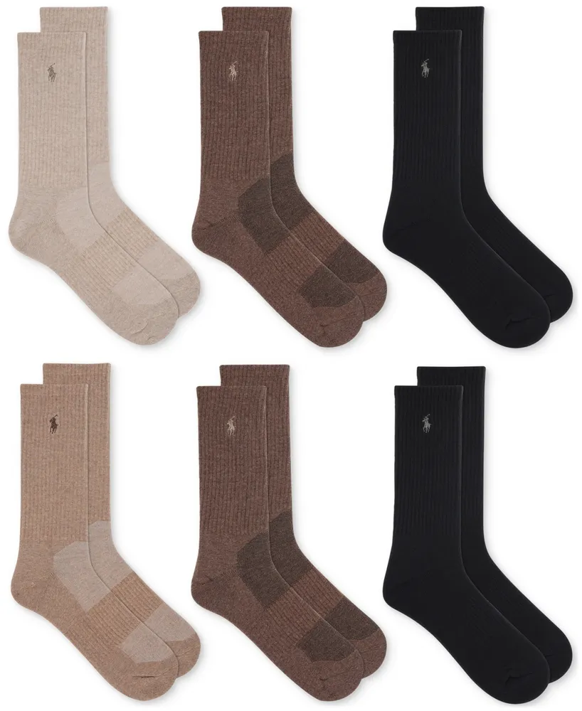 Polo Ralph Lauren Men's 6-Pk. Performance Sport Crew Socks