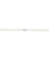 Arabella Cultured Freshwater Button Pearl (4 - 9-1/2mm) & Cubic Zirconia 17" Lariat Necklace