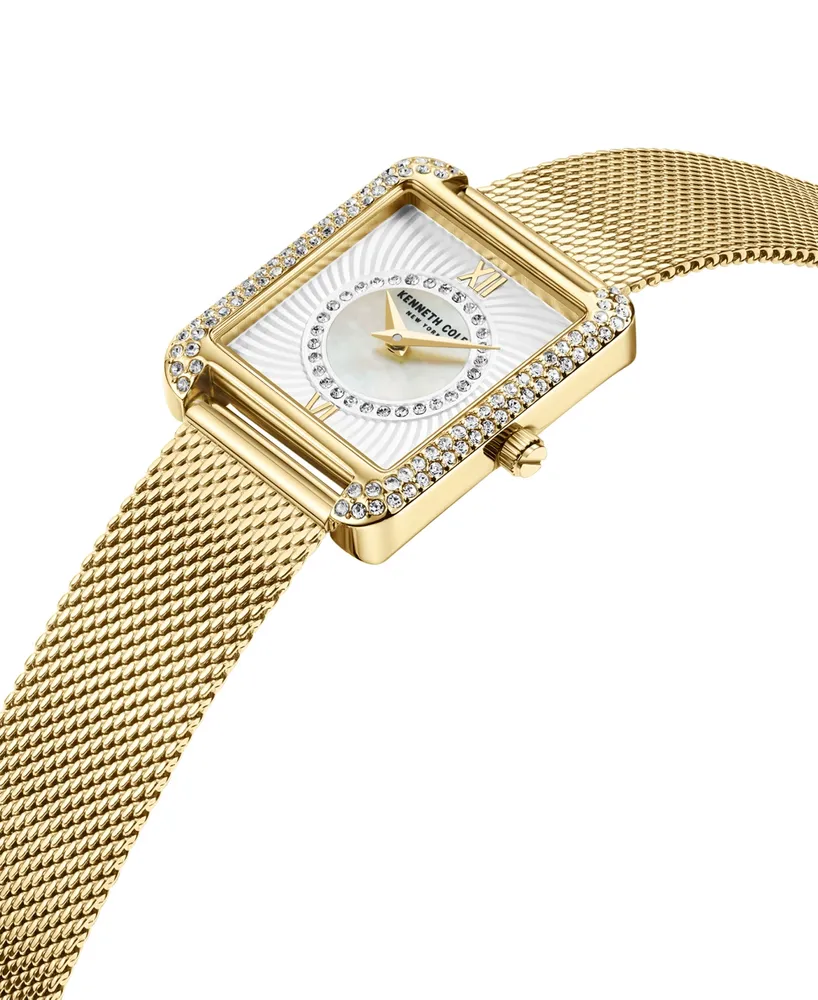 Kenneth Cole New York Women's Classic Gold-Tone Stainless Steel Mesh Bracelet Watch 30.5mm