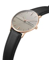 Kenneth Cole New York Men's Modern Classic Black Genuine Leather Strap Watch 42mm