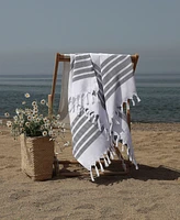 Linum Home Textiles Herringbone Pestemal Pack of 2 100% Turkish Cotton Beach Towel