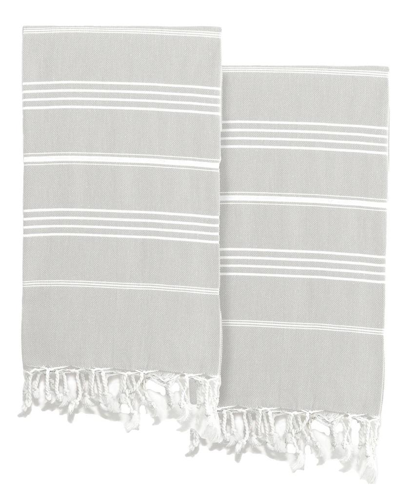 Linum Home Lucky Pestemal 100% Turkish Cotton 2-Pack Beach Towels