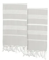 Linum Home Textiles Lucky Pestemal Pack of 2 100% Turkish Cotton Beach Towel