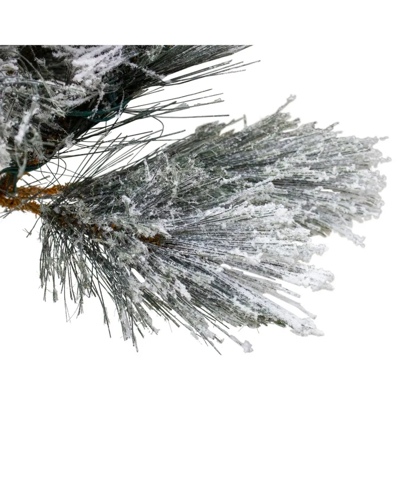 Northlight Flocked Spruce Unlit Artificial Christmas Tree Set, 7.5'
