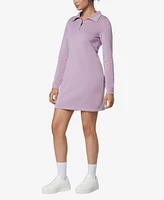 Andrew Marc Sport Women's Long Sleeve Quarter Zip Sweatshirt Dress