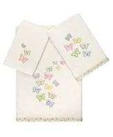 Linum Home Textiles Turkish Cotton Mariposa Embellished Towel Set