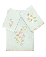 Linum Home Textiles Turkish Cotton Mariposa Embellished Towel Set