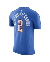 Men's Nike Shai Gilgeous-Alexander Blue Oklahoma City Thunder Icon 2022/23 Name and Number Performance T-shirt