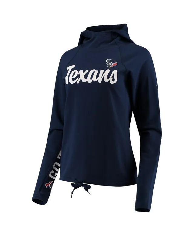 : Junk Food Women's Navy/White Houston Texans Sideline Stripe  Pullover Hoodie : Sports & Outdoors