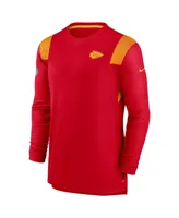 Men's Nike Red Kansas City Chiefs Sideline Tonal Logo Performance Player Long Sleeve T-shirt