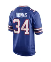 Men's Nike Thurman Thomas Royal Buffalo Bills Game Retired Player Jersey