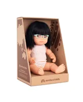 Miniland Baby Girl 15'' Asian Doll with Glasses